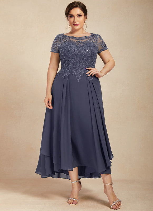 Robe Grande Taille Asymétrique - gallery 7