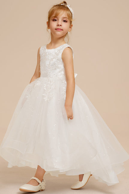 Robe Asymétrique Tulle Blanche - gallery 9