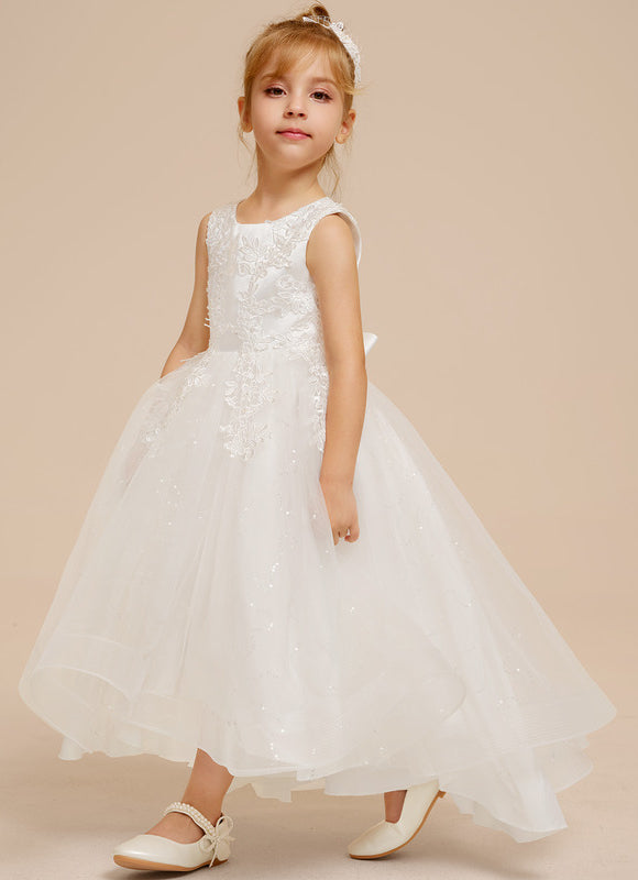 Robe Asymétrique Tulle Blanche - gallery 9