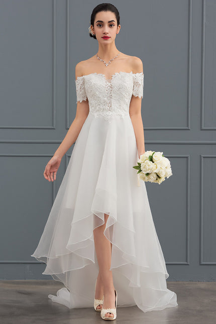 Robe Asymétrique Organza Étoilée - gallery 1