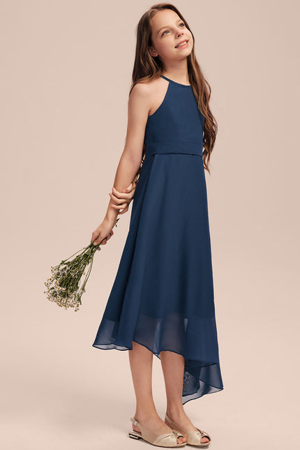 Robe Asymétrique Bleu Cobalt Fluide - gallery 3