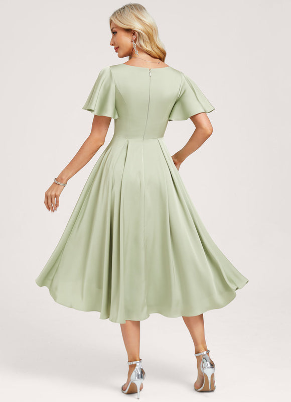 Robe Asymétrique Harmonie Émeraude - gallery 5