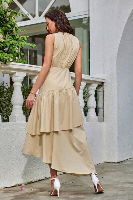 Robe Beige Asymetrique - gallery 4