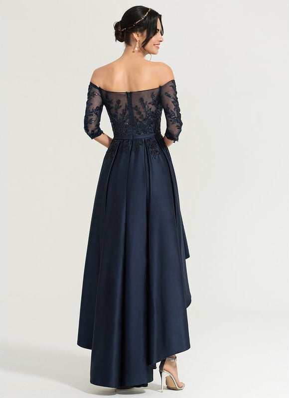 Robe Asymétrique Élégance Marine - gallery 3