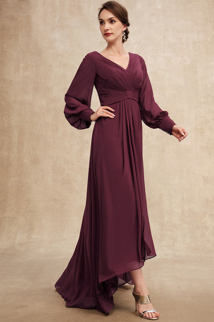 Robe Asymétrique Violette Flottante - gallery 4