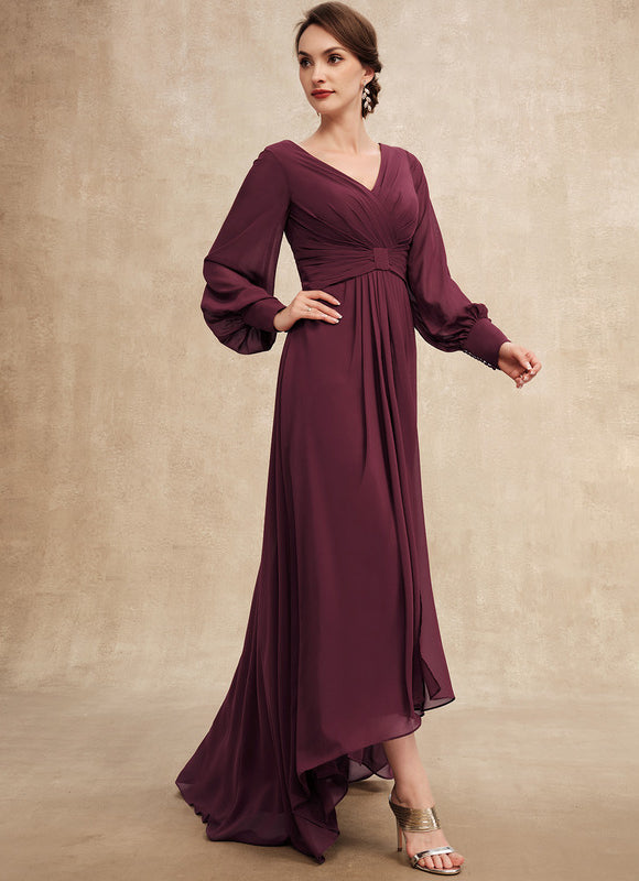 Robe Asymétrique Violette Flottante - gallery 4
