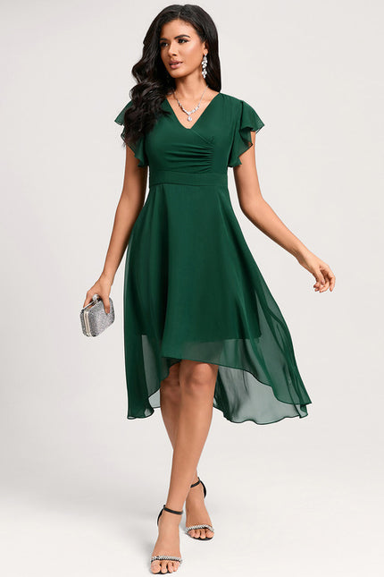 Robe Asymétrique Fluide Vert Pâle - gallery 2