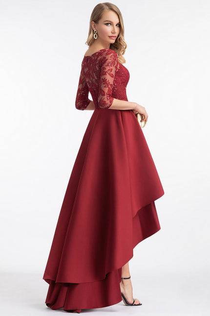 Robe Asymétrique Bordeaux Élégante - gallery 1