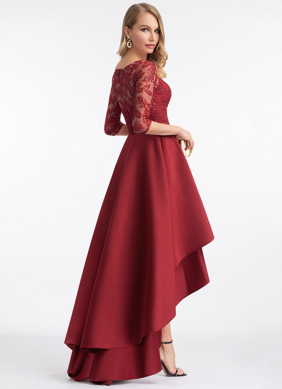 Robe Asymétrique Bordeaux Élégante - gallery 1