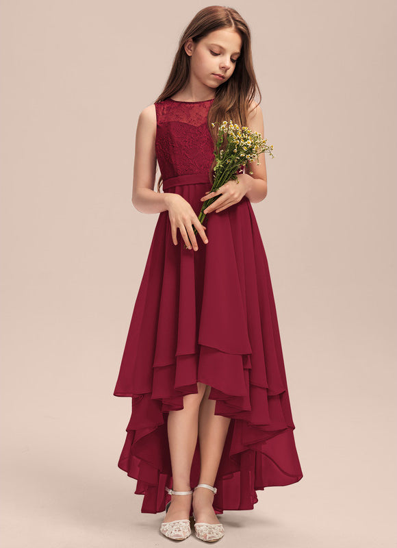Robe Asymétrique Bordeau Évasée - gallery 3