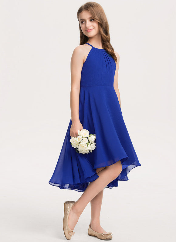 Robe Asymétrique Bleu Cobalt Fluide - gallery 1