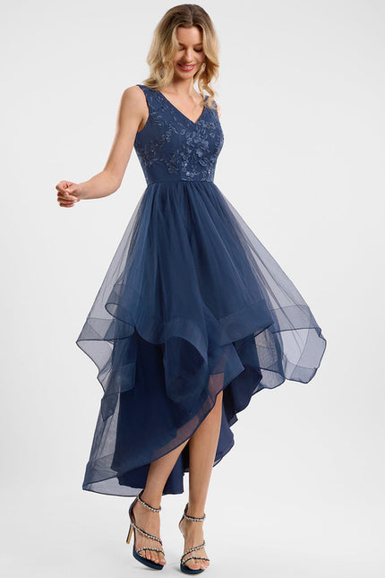 Robe Asymétrique Cocktail Scintillante - gallery 1