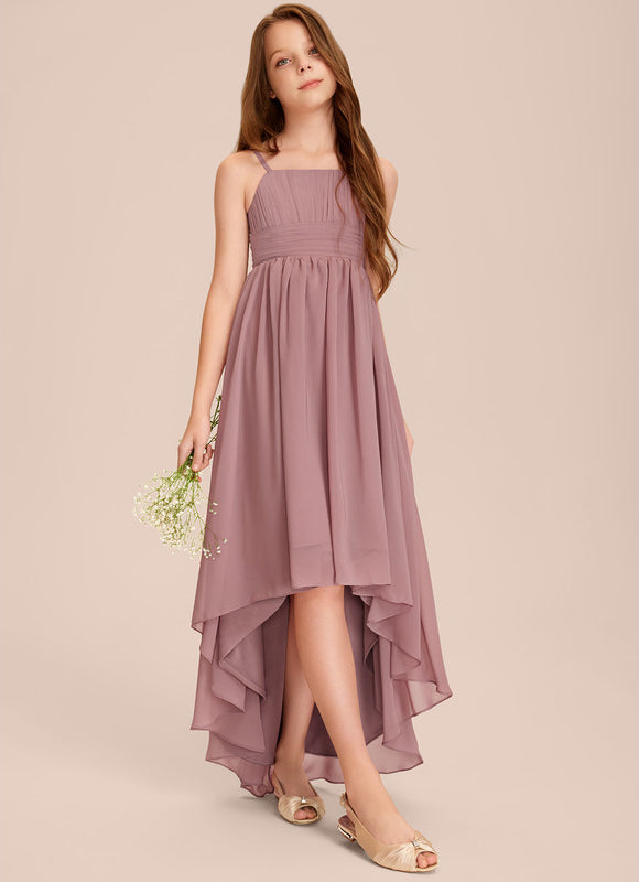 Robe Asymétrique Évasée Vert Deau - gallery 4