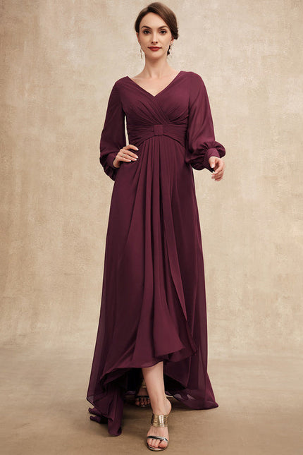 Robe Asymétrique Violette Flottante - gallery 3