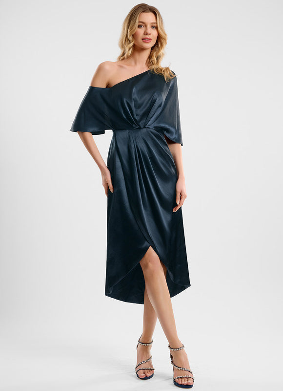 Robe Noire Epaule Asymétrique - gallery 2