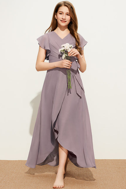 Robe Asymétrique Élégance Lilas Flottante