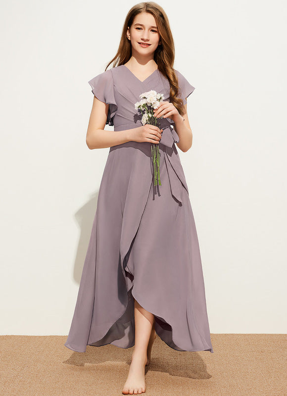 Robe Asymétrique Élégance Lilas Flottante