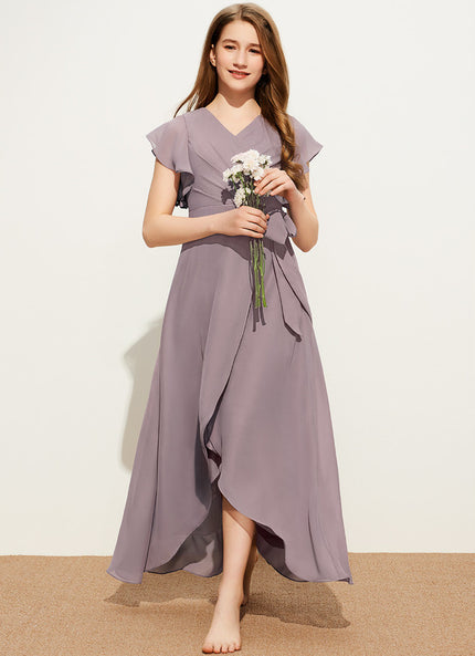 Robe Asymétrique Élégance Lilas Flottante