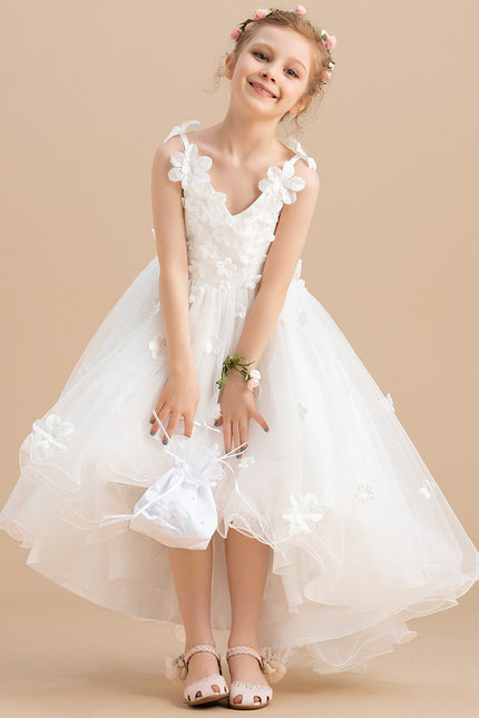 Robe Asymétrique Tulle Florale - gallery 2