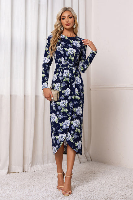 Robe Asymétrique Florale Élégante
