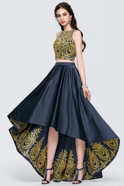 Robe Asymétrique Satinée Éclatante