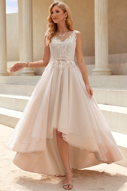 Robe Asymétrique Tulle Nude - gallery 3