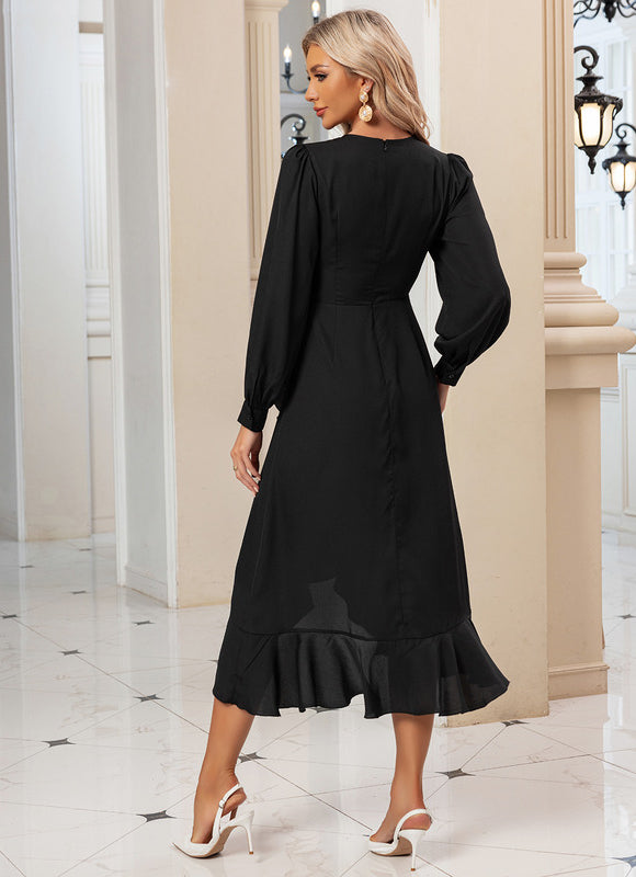 Robe Asymétrique Fluide Rose - gallery 5