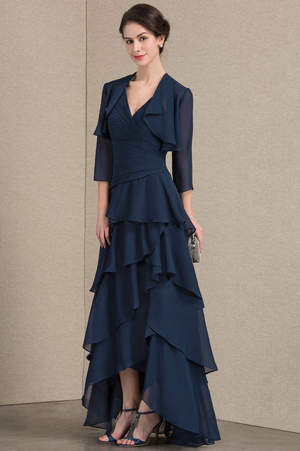 Robe Asymétrique Fluide Argentée - gallery 2