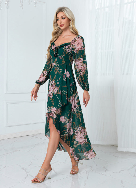 Robe Fleurie Asymétrique - gallery 3