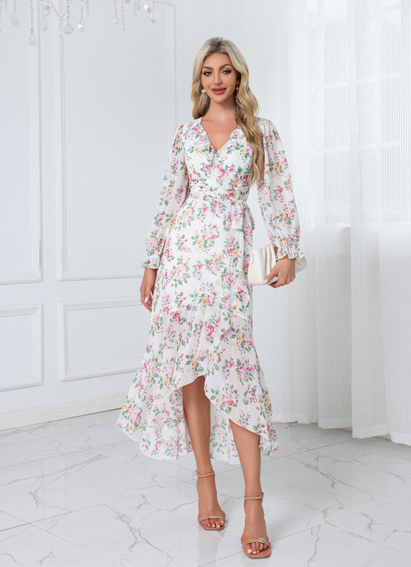 Robe Asymétrique Bordeaux - gallery 3