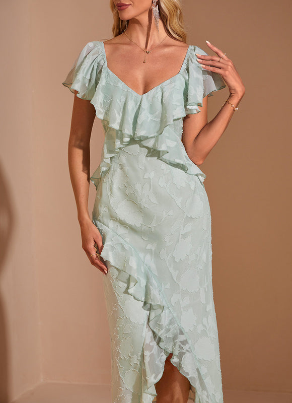 Robe Asymétrique Turquoise - gallery 2