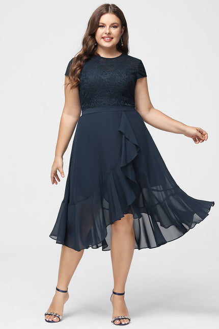 Robe Asymétrique Chiffon Élégante - gallery 7