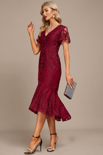Robe Asymétrique Luxe Bordée - gallery 3