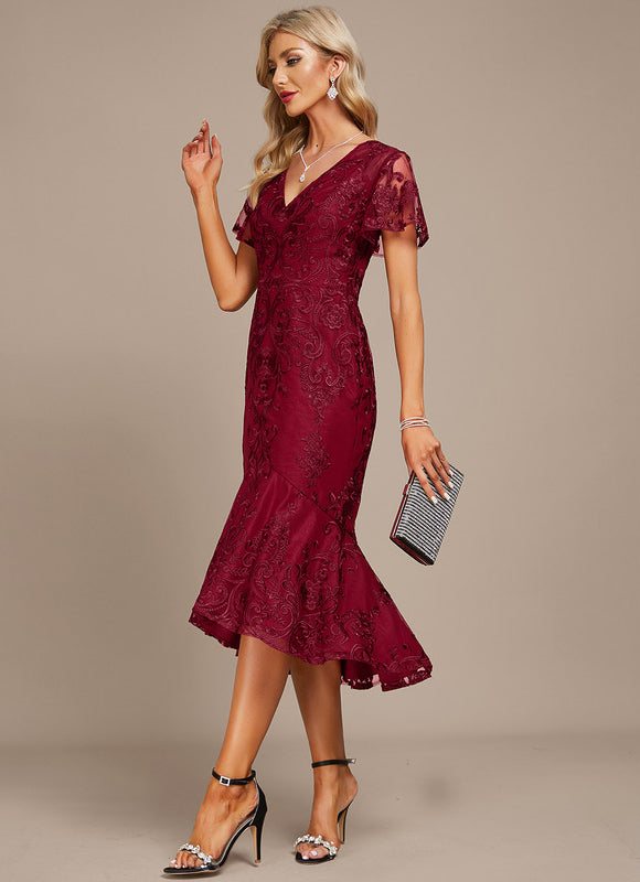 Robe Asymétrique Luxe Bordée - gallery 3
