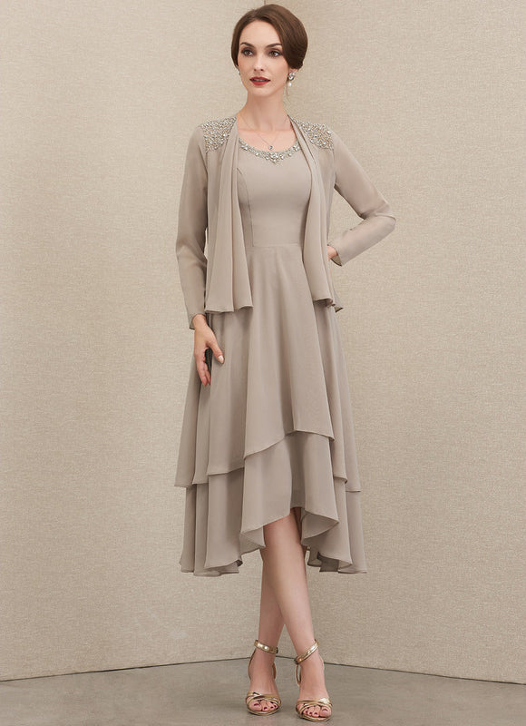 Robe Asymétrique Éclat Céleste - gallery 1