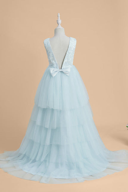 Robe En Tulle Drapée Asymétrique - gallery 3