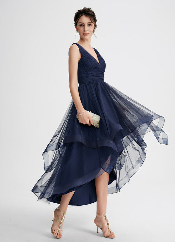 Robe Asymétrique Tulle Aérienne - gallery 1