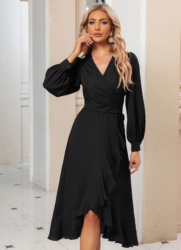 Robe Asymétrique Fluide Rose - gallery 1