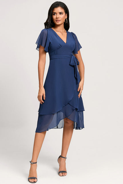 Robe Asymétrique Fluide Vert Pâle - gallery 5