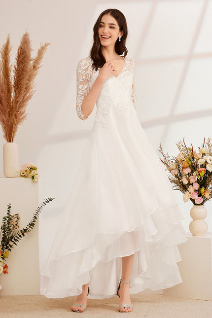 Robe Asymétrique Aérienne Dentelle