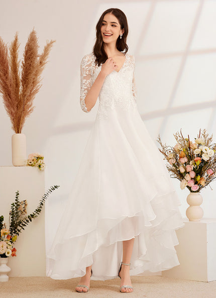 Robe Asymétrique Aérienne Dentelle