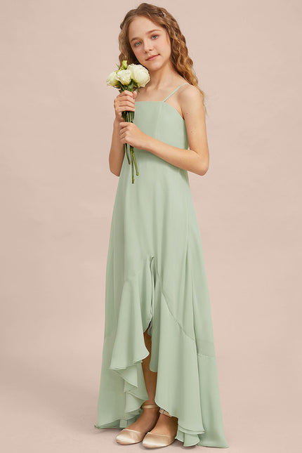 Robe Asymétrique Évasée Vert Deau - gallery 1