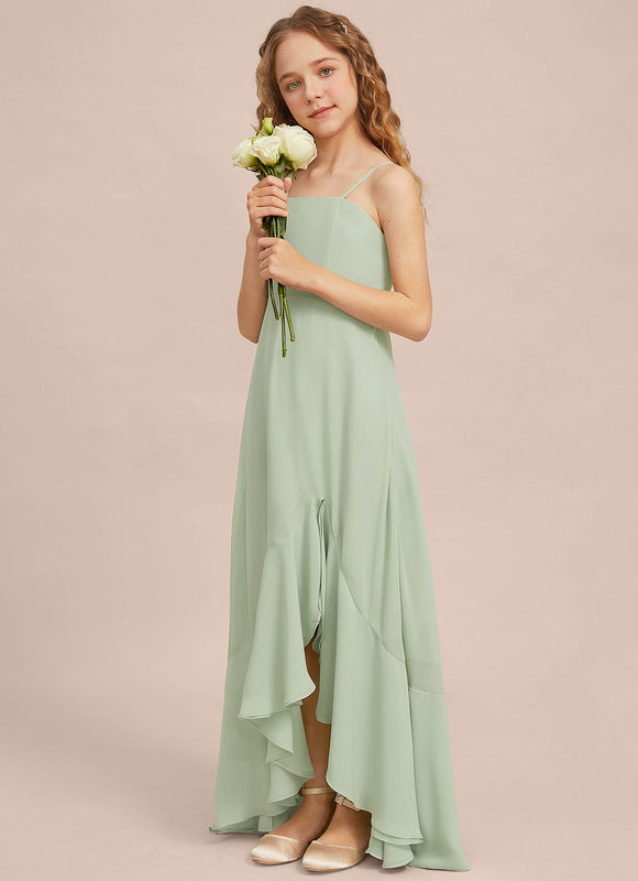 Robe Asymétrique Évasée Vert Deau - gallery 1