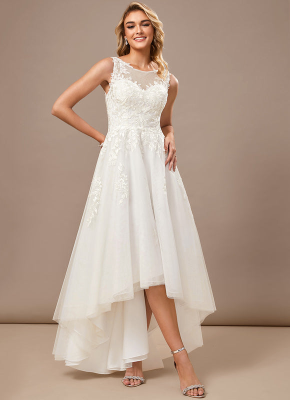 Robe Longue Asymétrique En Tulle