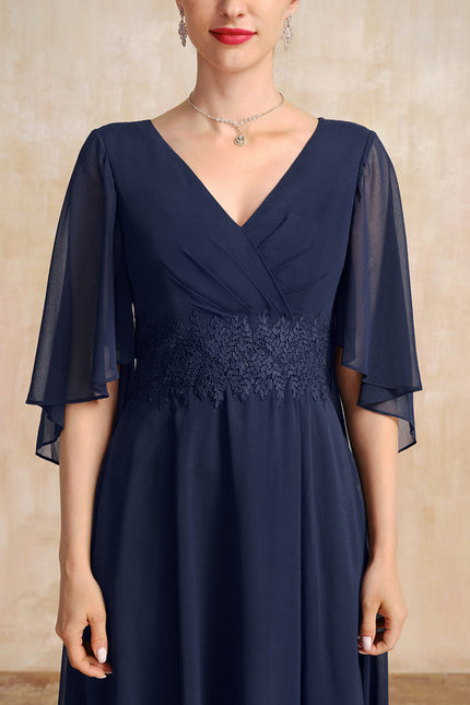 Robe Asymétrique Fluide Marine Élégante - gallery 6