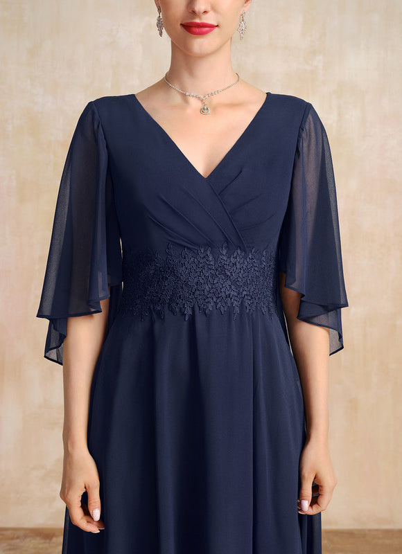 Robe Asymétrique Fluide Marine Élégante - gallery 6