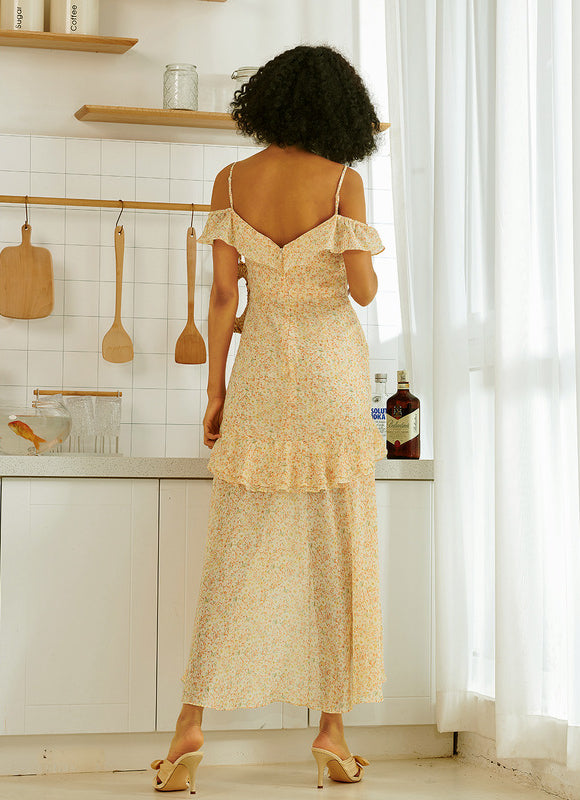 Robe Asymétrique Maxi Vaporeuse - gallery 4