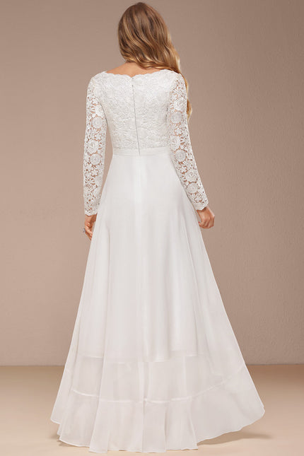 Robe Asymétrique Élégante Dentelle - gallery 2