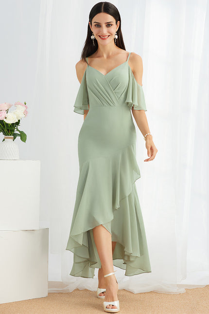 Robe Asymétrique Fluide Bleu Ciel