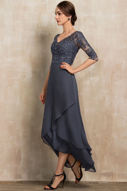 Robe Asymétrique Chasuble Perlée - gallery 2